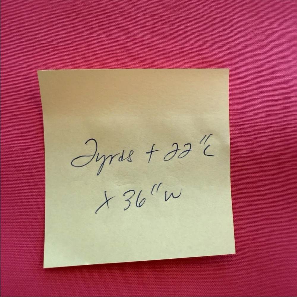 Canvas Woven Fabric Bright Pink 2 yards + 22 inches L x 36" W - Picture 3 of 7